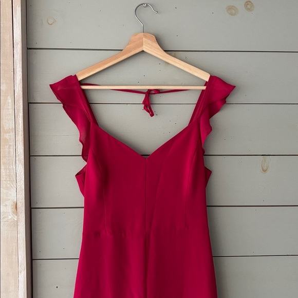 Fuchsia Ruffle Maxi Dress – Fits Like Small - Picture 2 of 8
